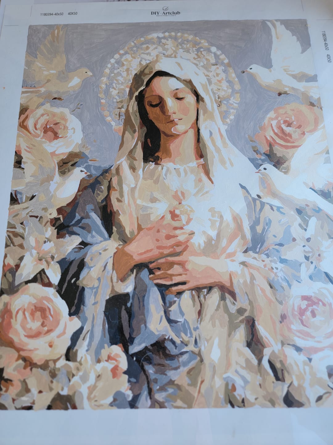 Customer photo review of Lady of the Roses | Paint by Number