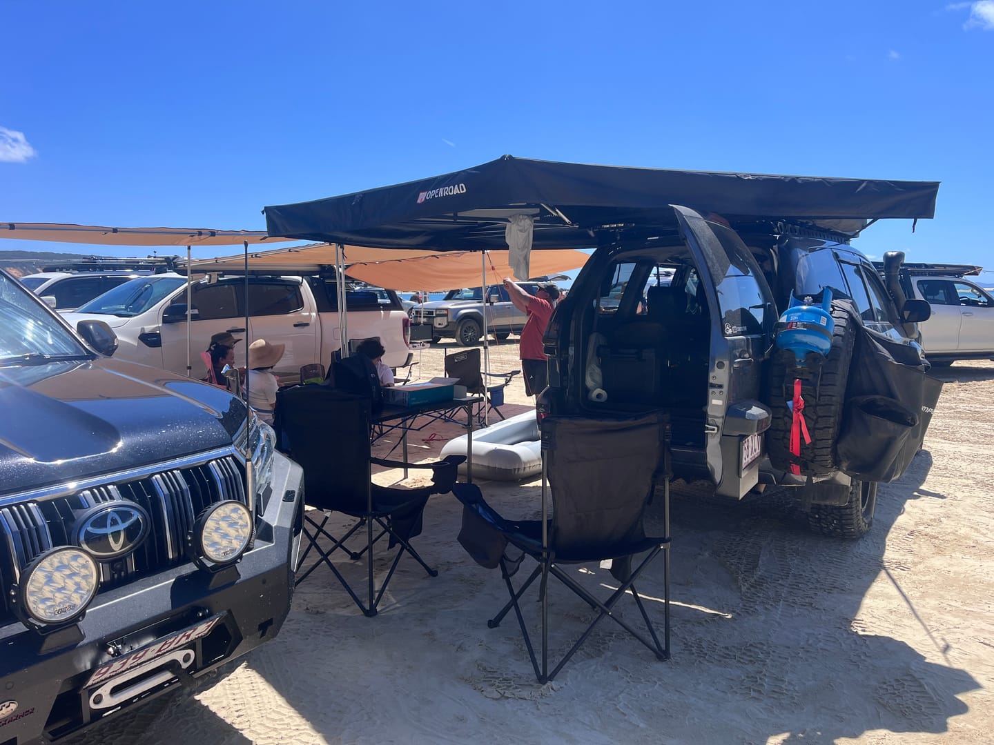 Customer photo review of OPENROAD  270 Free Standing Awning for Camping