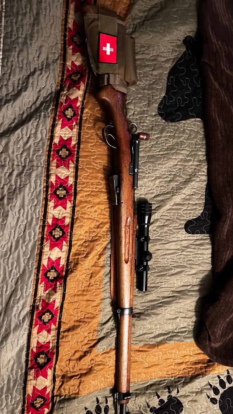 Customer photo review of Swiss Schmidt–Rubin 1911, K11, 96/11 NDT Scout Mount for Long Eye Relief Scopes