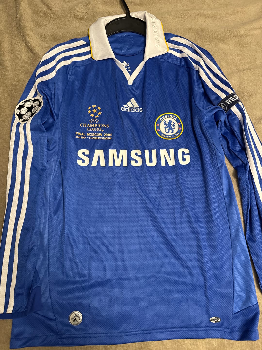 Customer photo review of Andriy Shevchenko Chelsea 2008 Champions League Final Long Sleeve Football Jersey