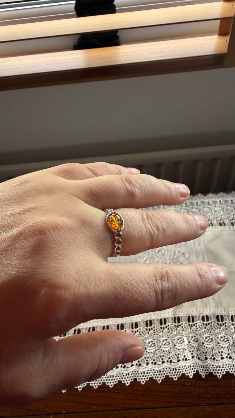 Customer photo review of Subtle Heart Circle Ring