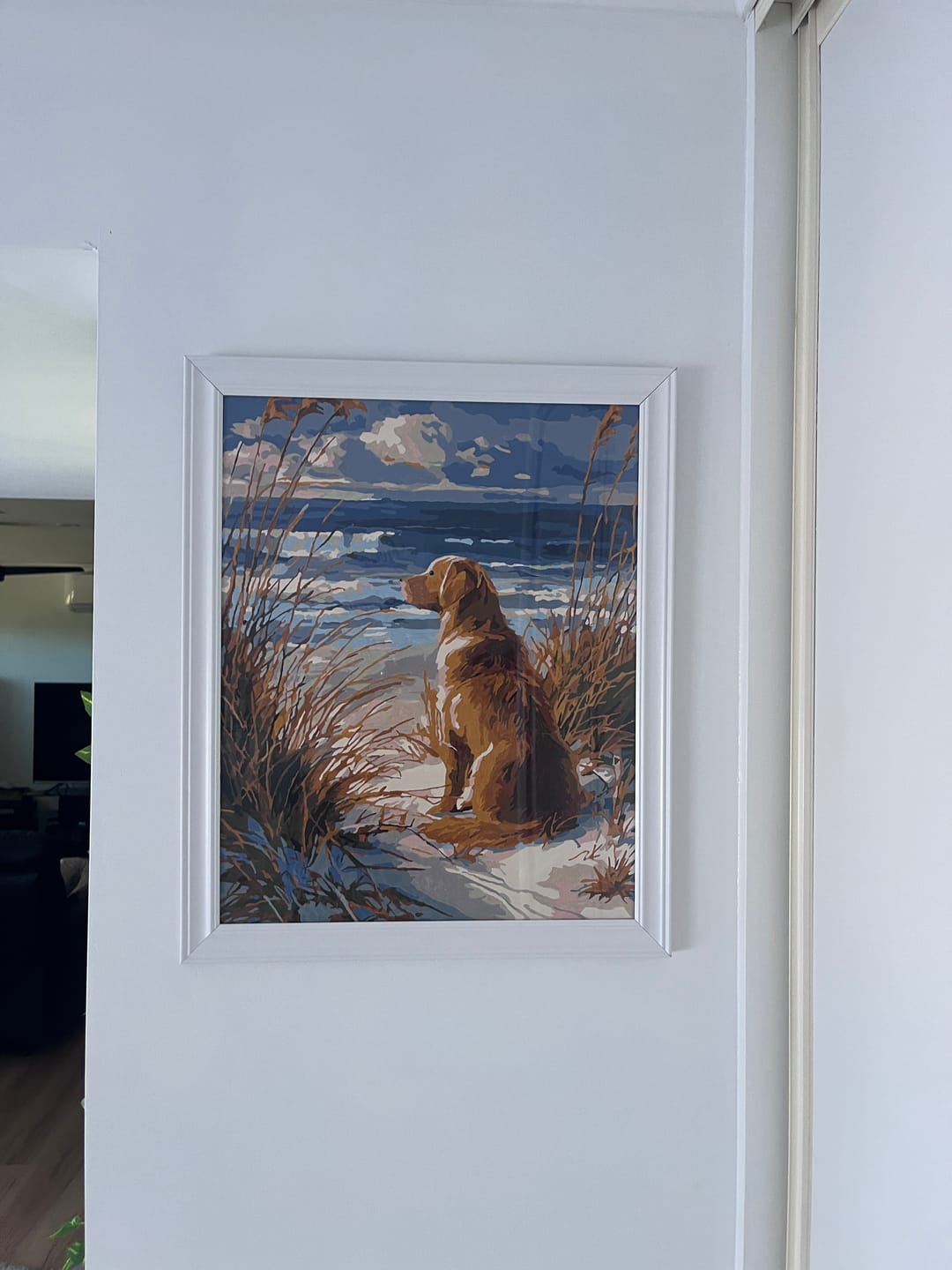 Customer photo review of Waiting Labrador | Paint by Number