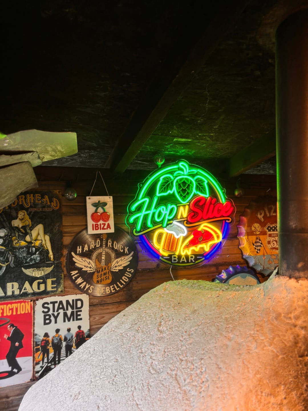 Customer photo review of HOP N SLICE | LED Neon Sign
