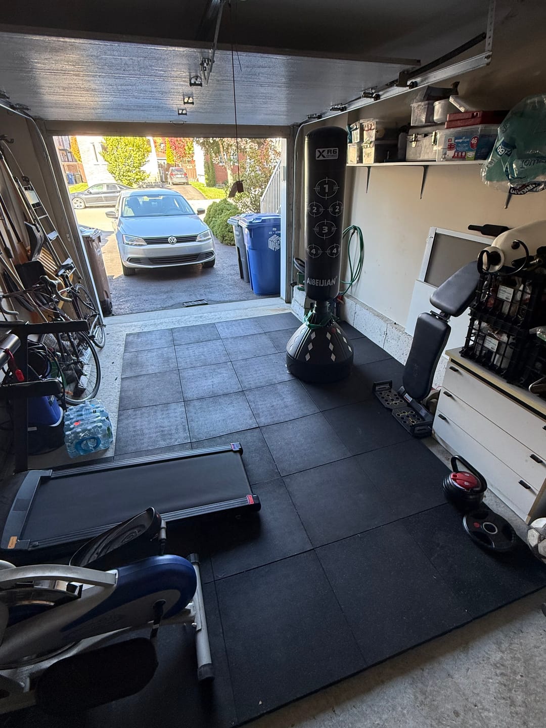 Customer photo review of Gym rubber Floor mats 50x50cmx25mm