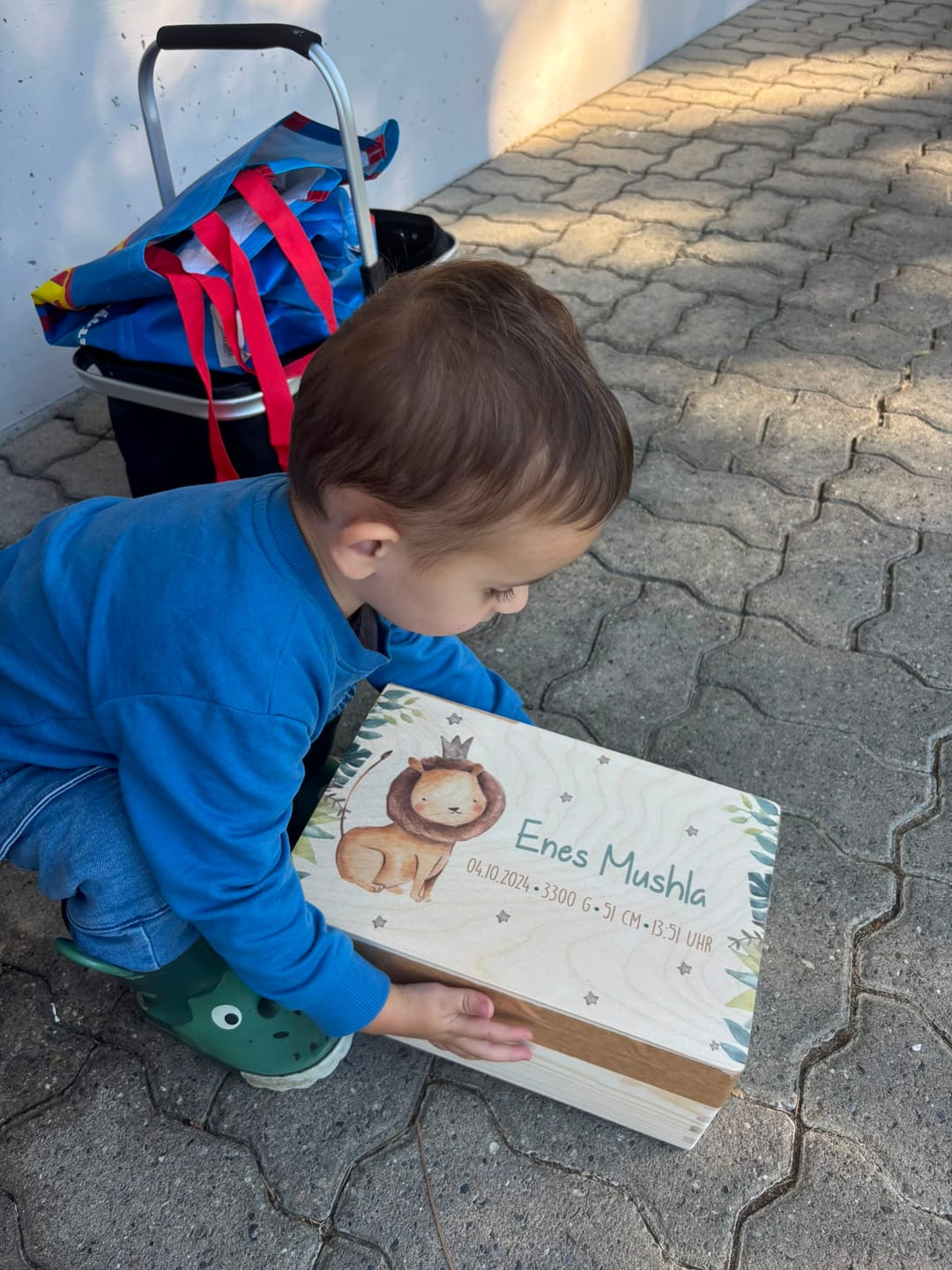 Customer photo review of Erinnerungsbox Baby - Jungle Löwe