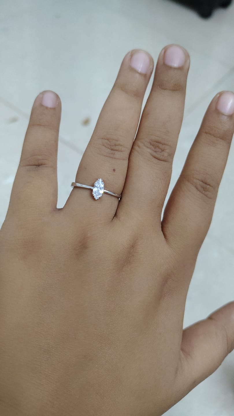Customer photo review of Celeste Bloom Platinum Plated 925 Sterling Silver Ring