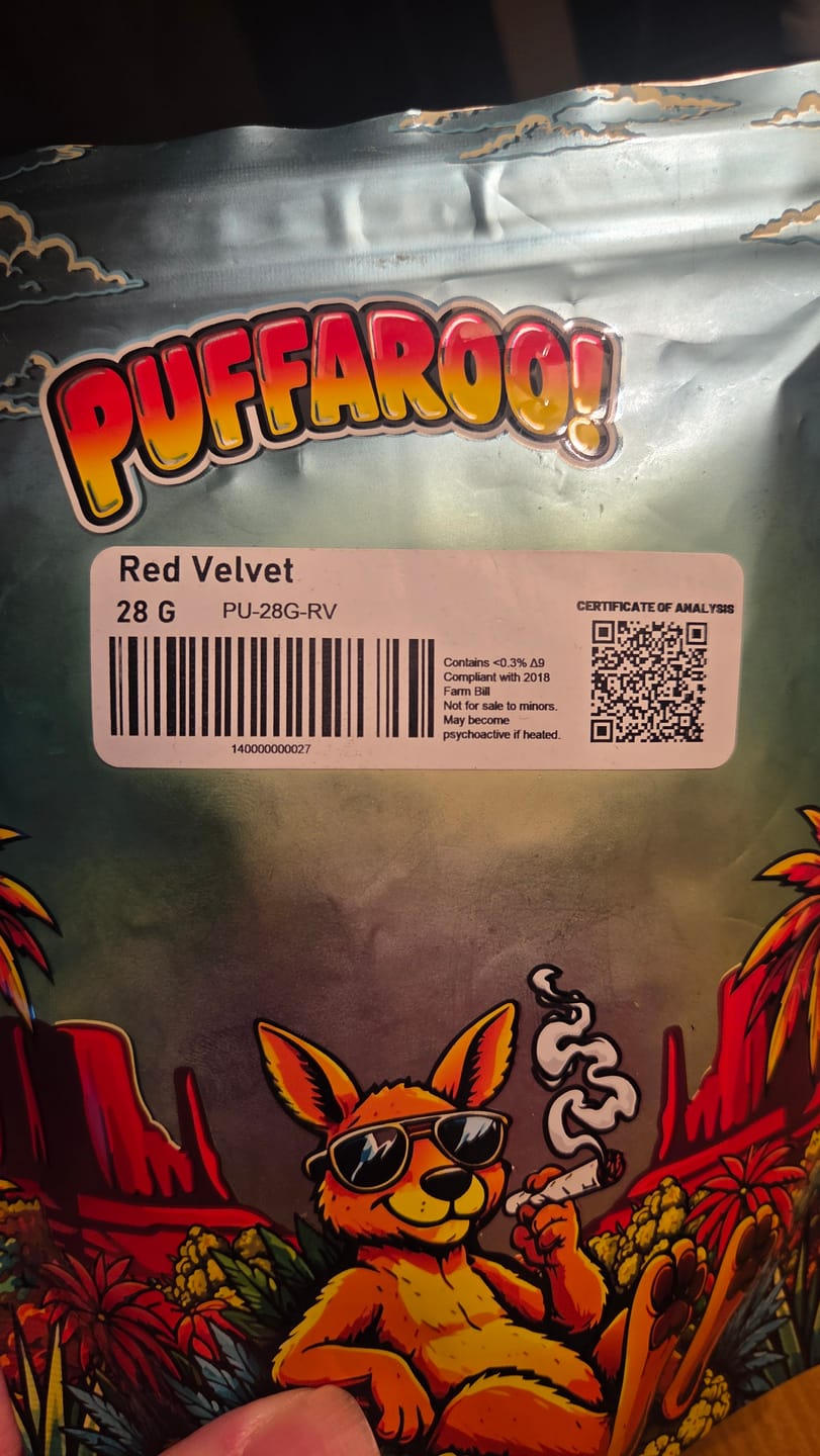 Customer photo review of Puffaroo - Red Velvet - 28 Grams - Hybrid