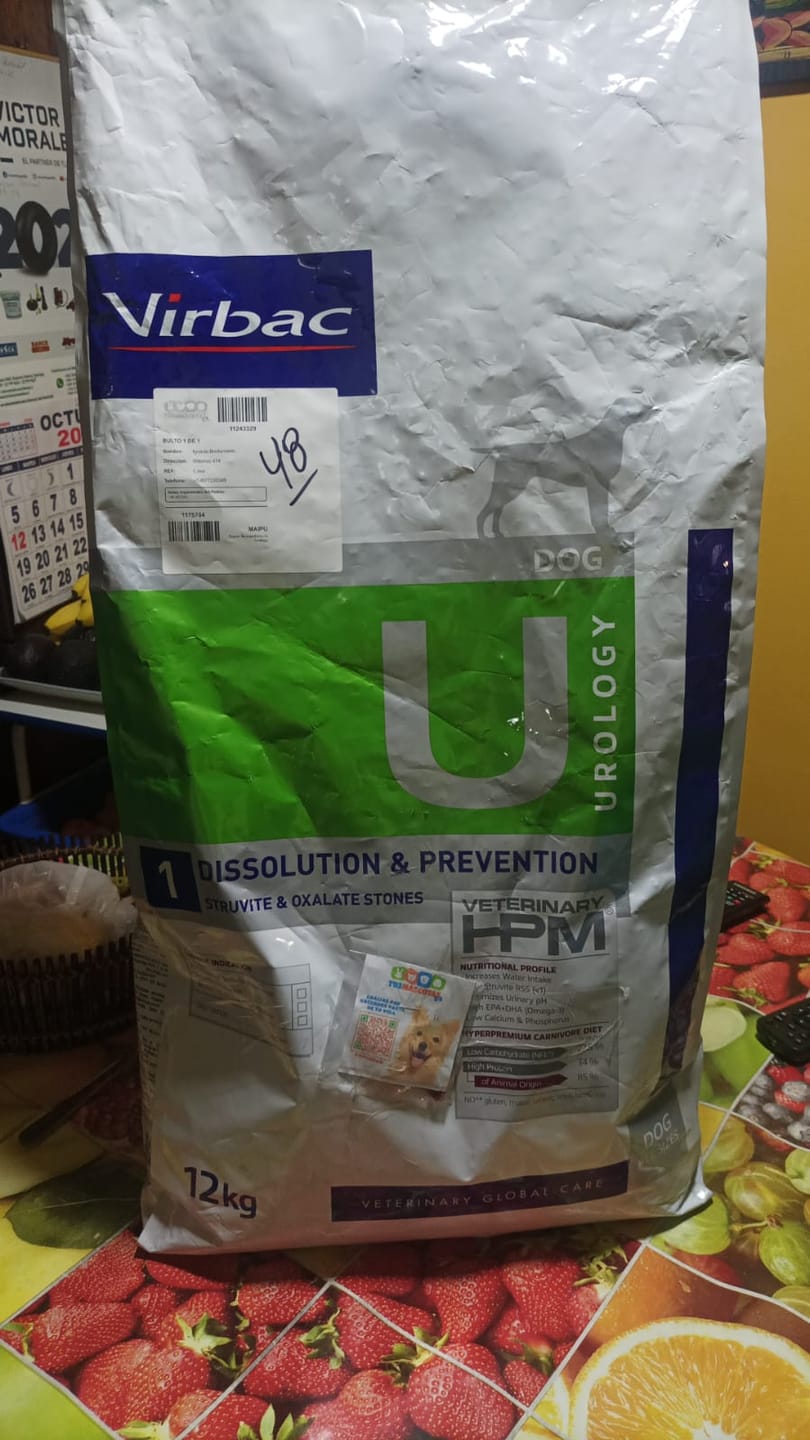 Customer photo review of Virbac HPM Dog Urology Dissolution & Prevention 12 kg - Alimento Urinario para Perros