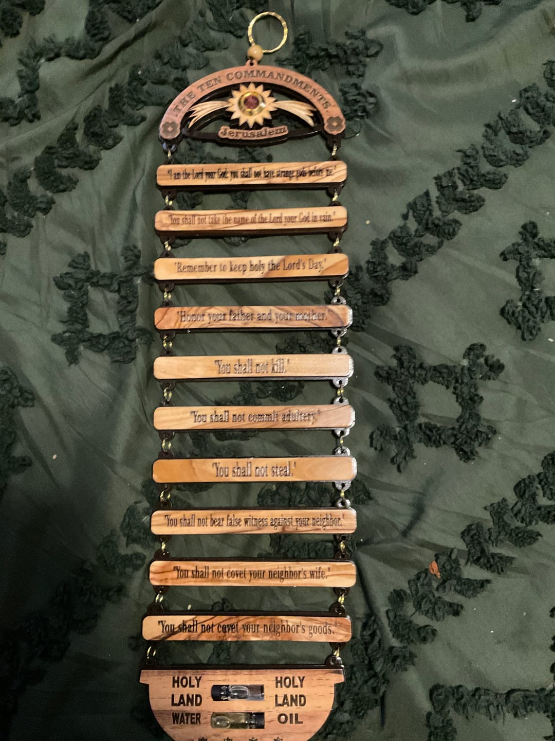 Customer photo review of Ten Commandments Wall Hanging from the Holy Land