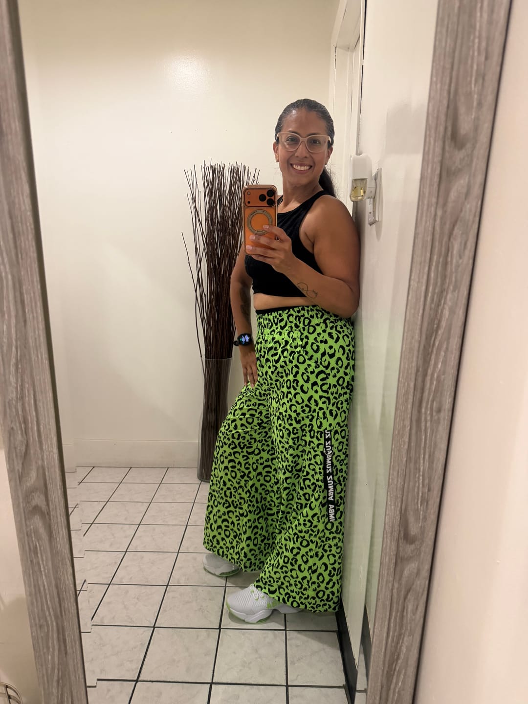 Customer photo review of Dale-Z High Waisted Woven Cargo Pants