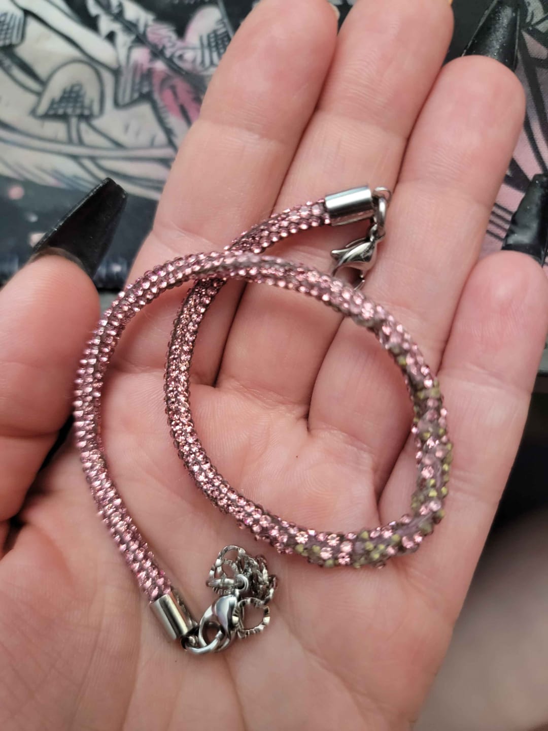 Customer photo review of Petite Anklet - Pink Sugar