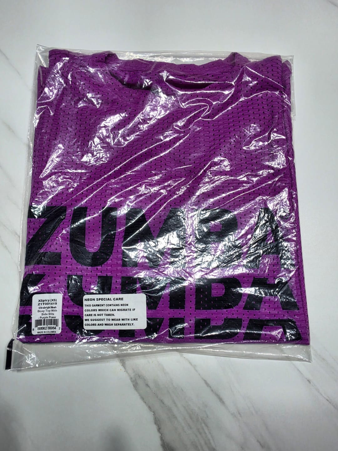 Customer photo review of Ultrabright Mesh Boxy Top With Side Slits