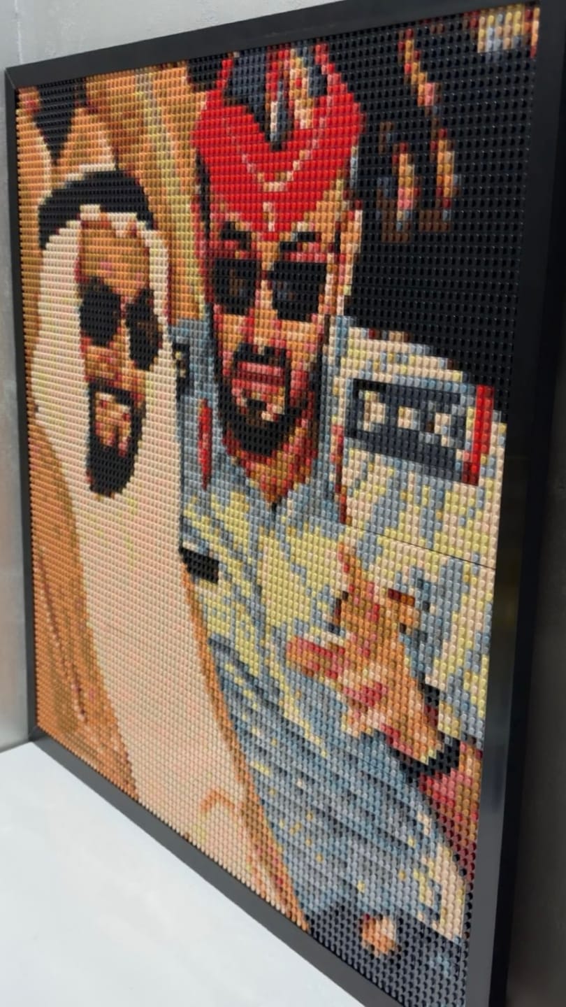 Customer photo review of Custom Design Brick Mosaic - 4x4 baseplates