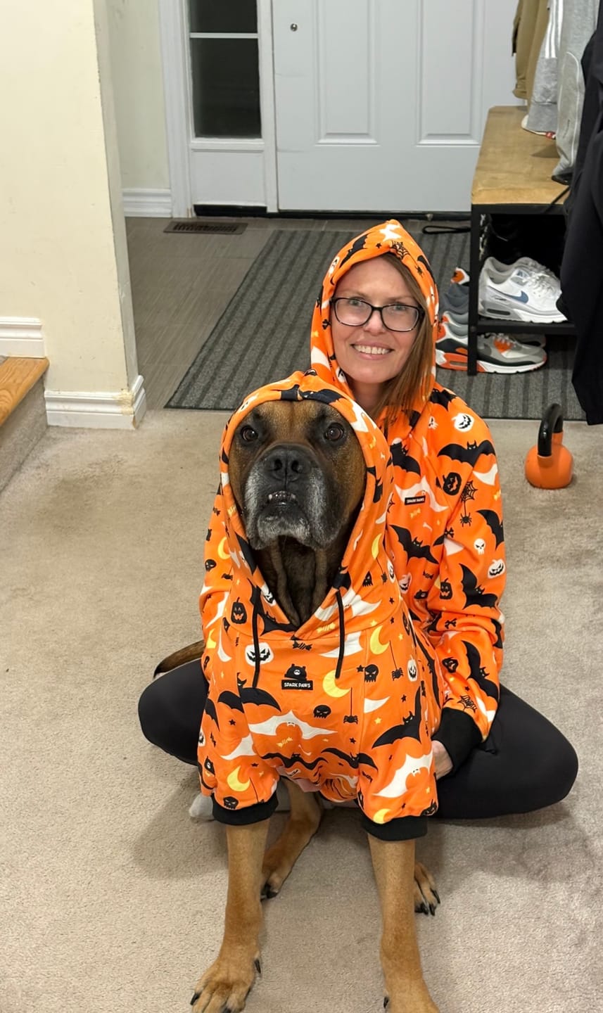 Customer photo review of Halloween Human Hoodie - Orange