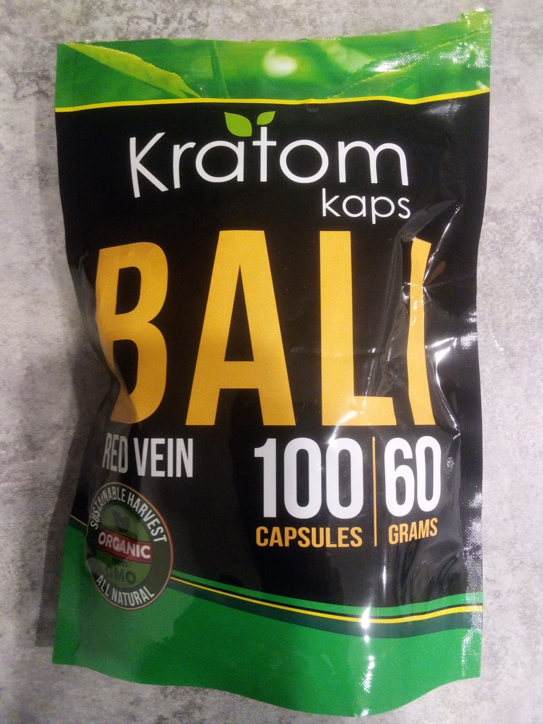 Customer photo review of Kratom Kaps Red Vein Bali Kratom Capsules