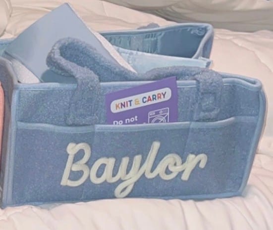 Customer photo review of K&C - Personalized Baby Storage Basket