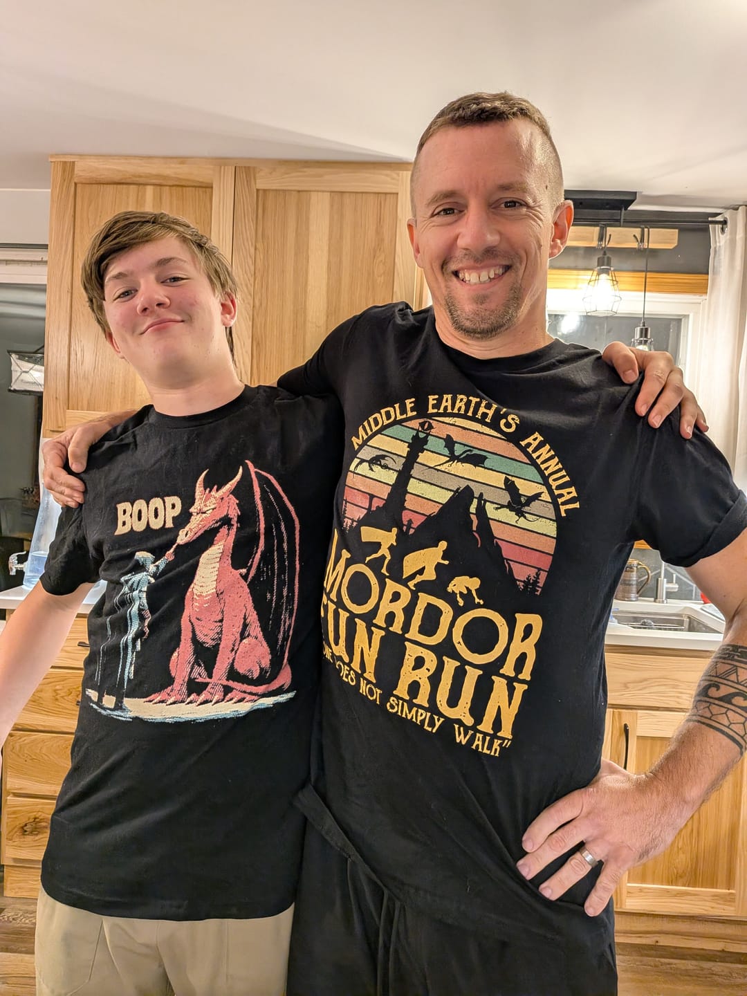 Customer photo review of Middle-Earth's Run T-Shirt