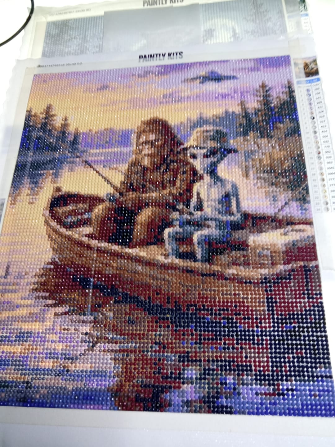 Customer photo review of Bigfoot Alien Fishing (Diamond Painting)