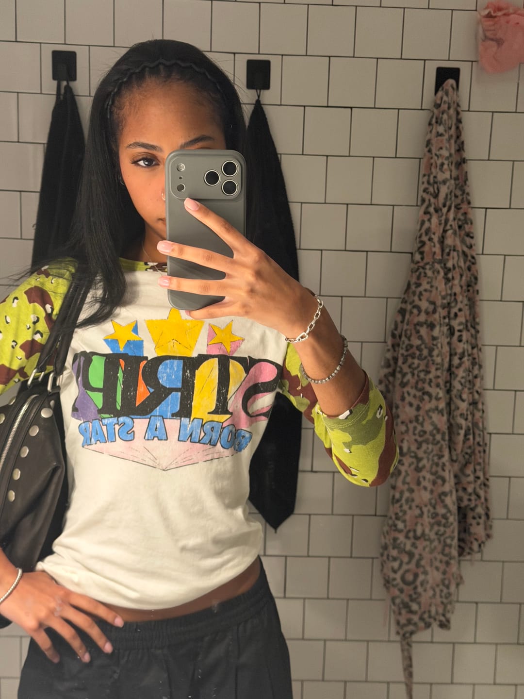 Customer photo review of BORN A STAR CAMO RAGLAN