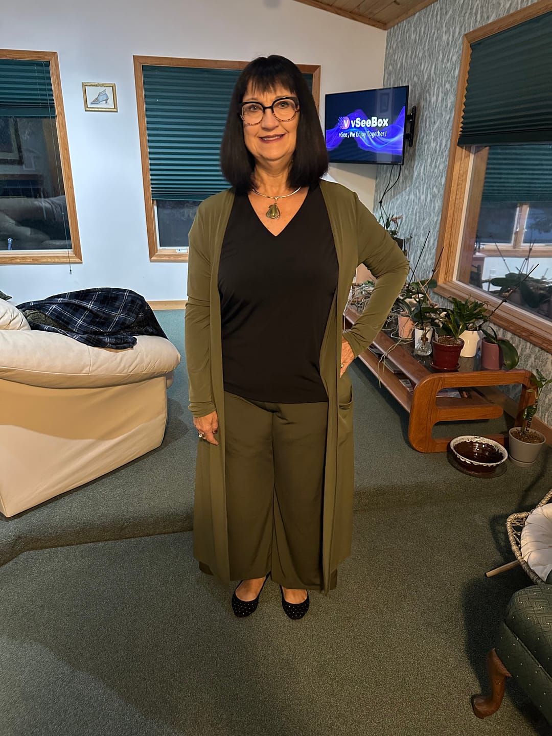Customer photo review of Brigitte Brianna Habit Pants Petite