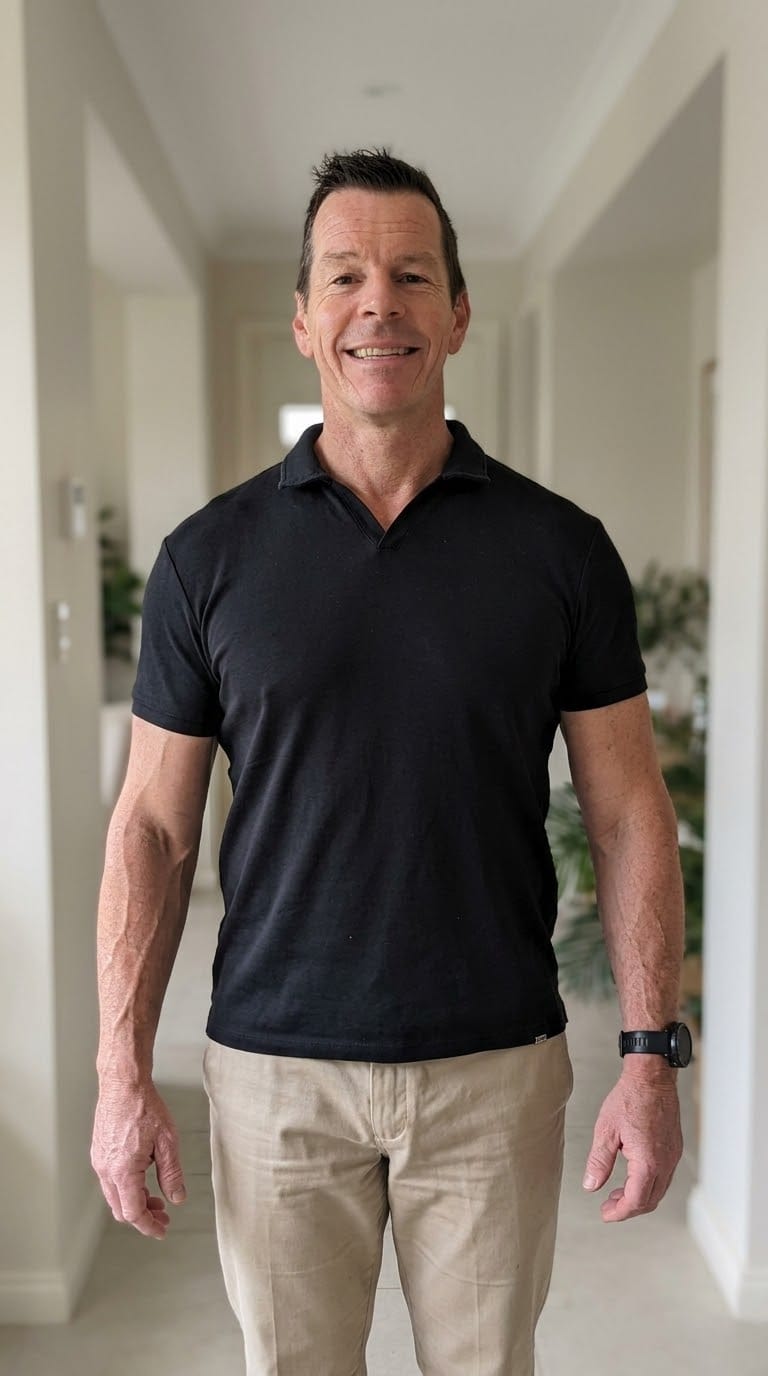 Customer photo review of Stretch Knit Polo - Black