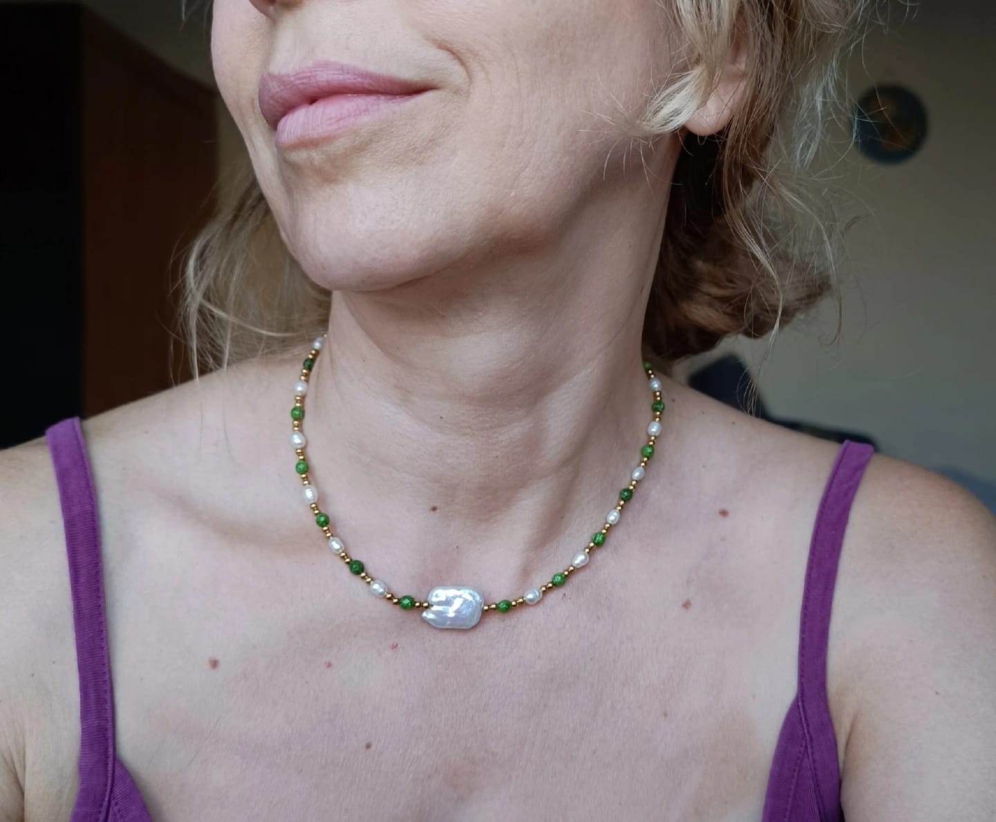 Customer photo review of Terra Pearl Necklace