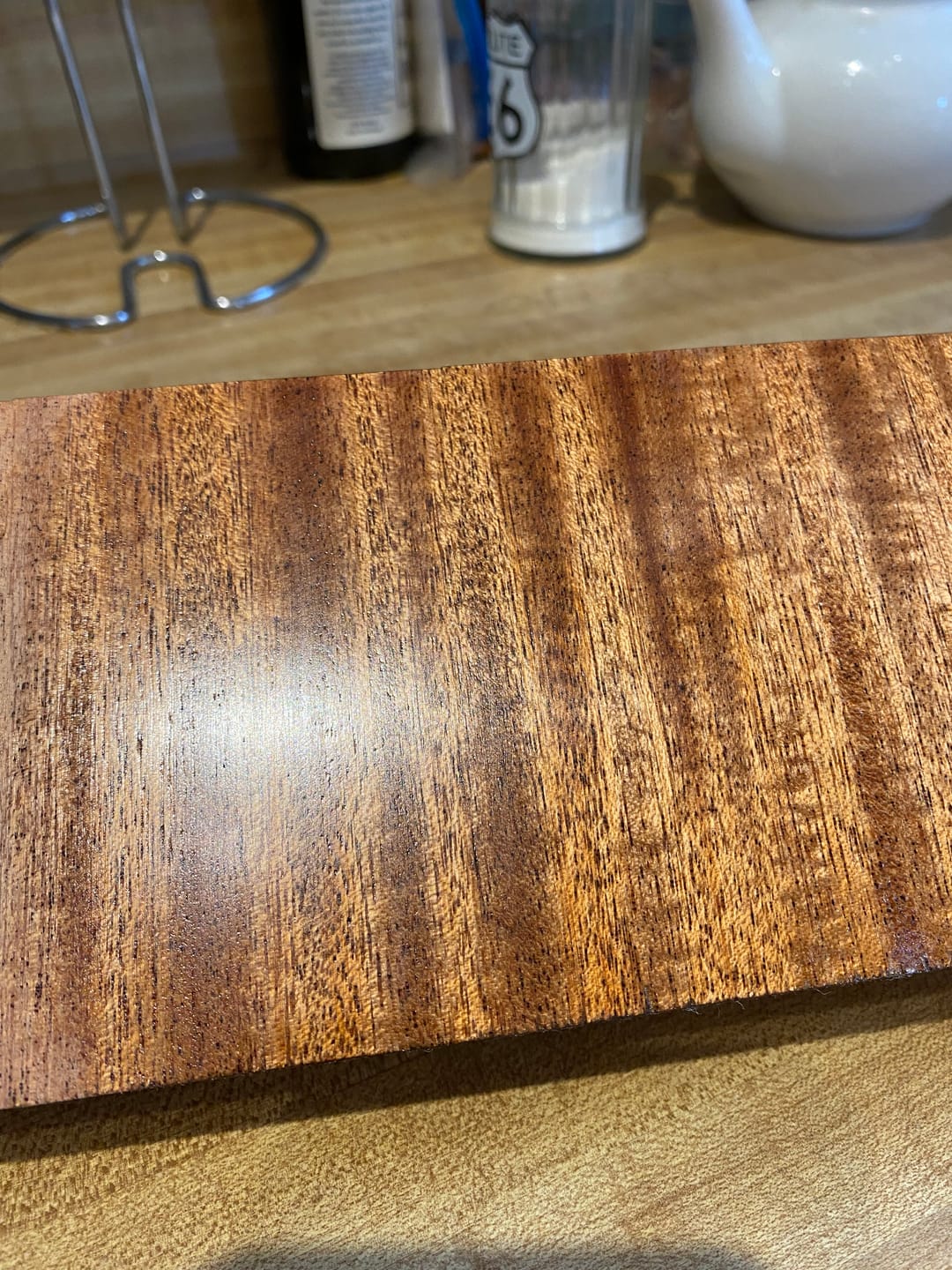 Customer photo review of African Mahogany Guitar Body Blank - Classic Tonewood for Custom Builds