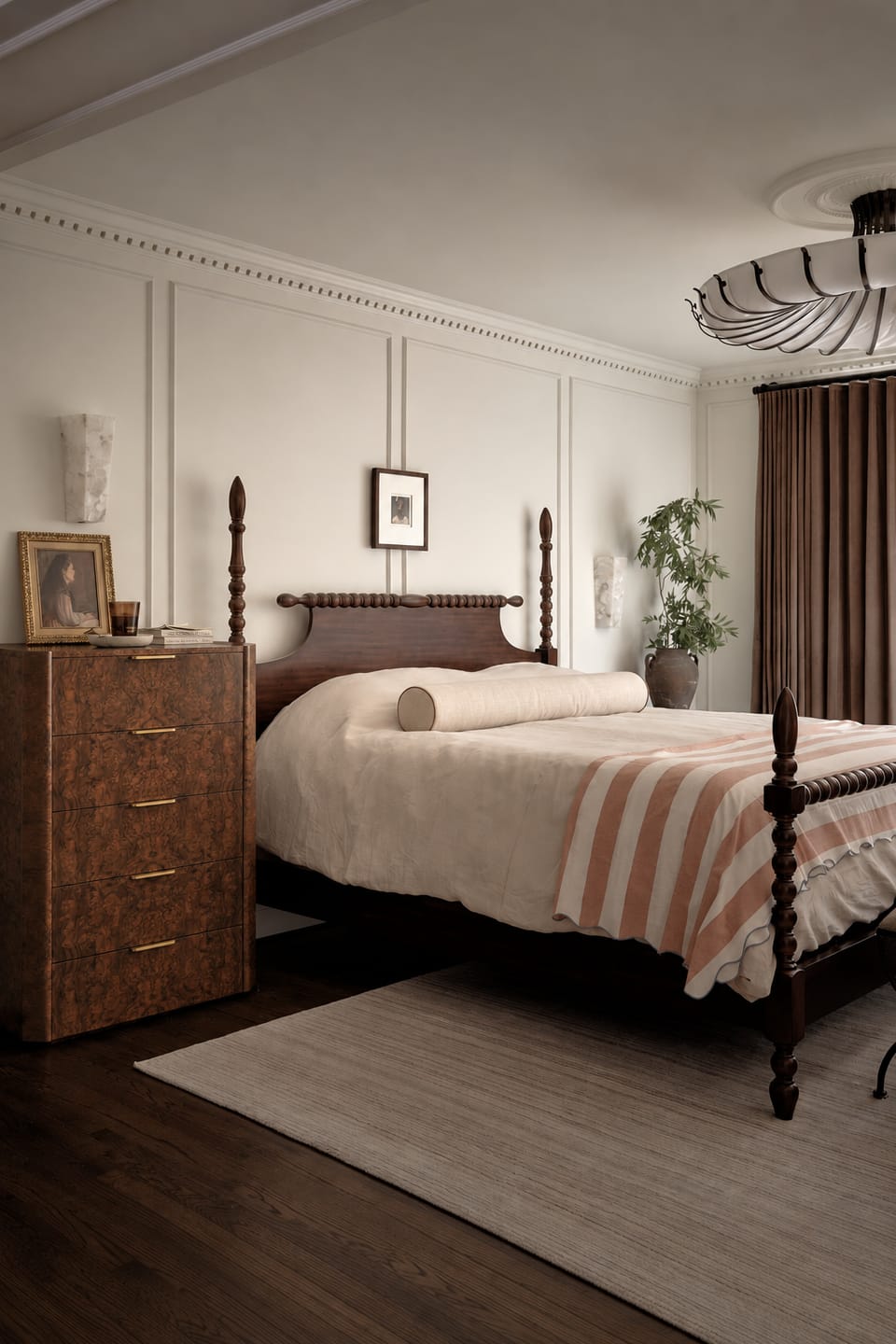Customer photo review of Marcell Burl Five-Drawer Dresser