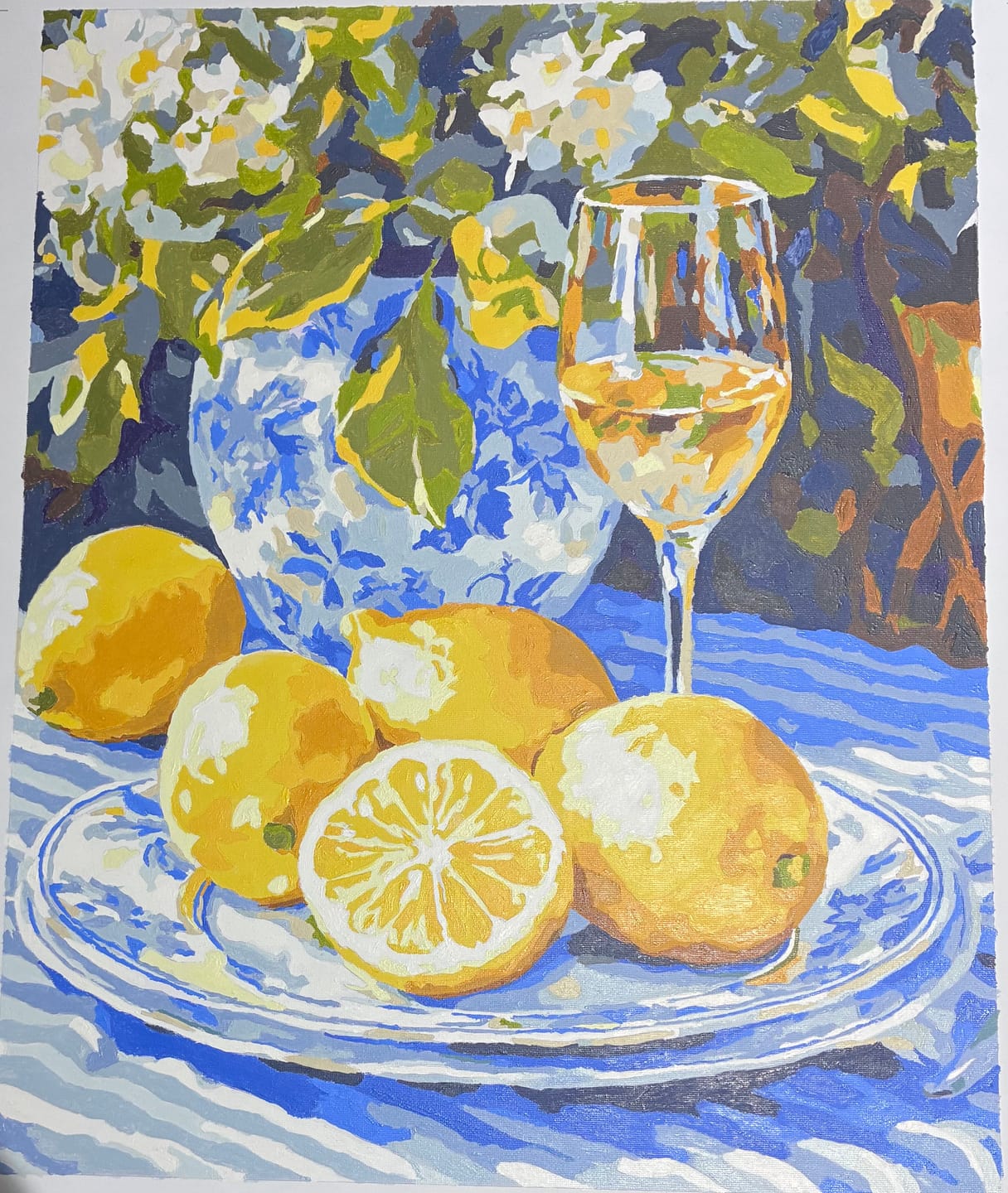 Customer photo review of Lemons and Wine | Paint by Numbers