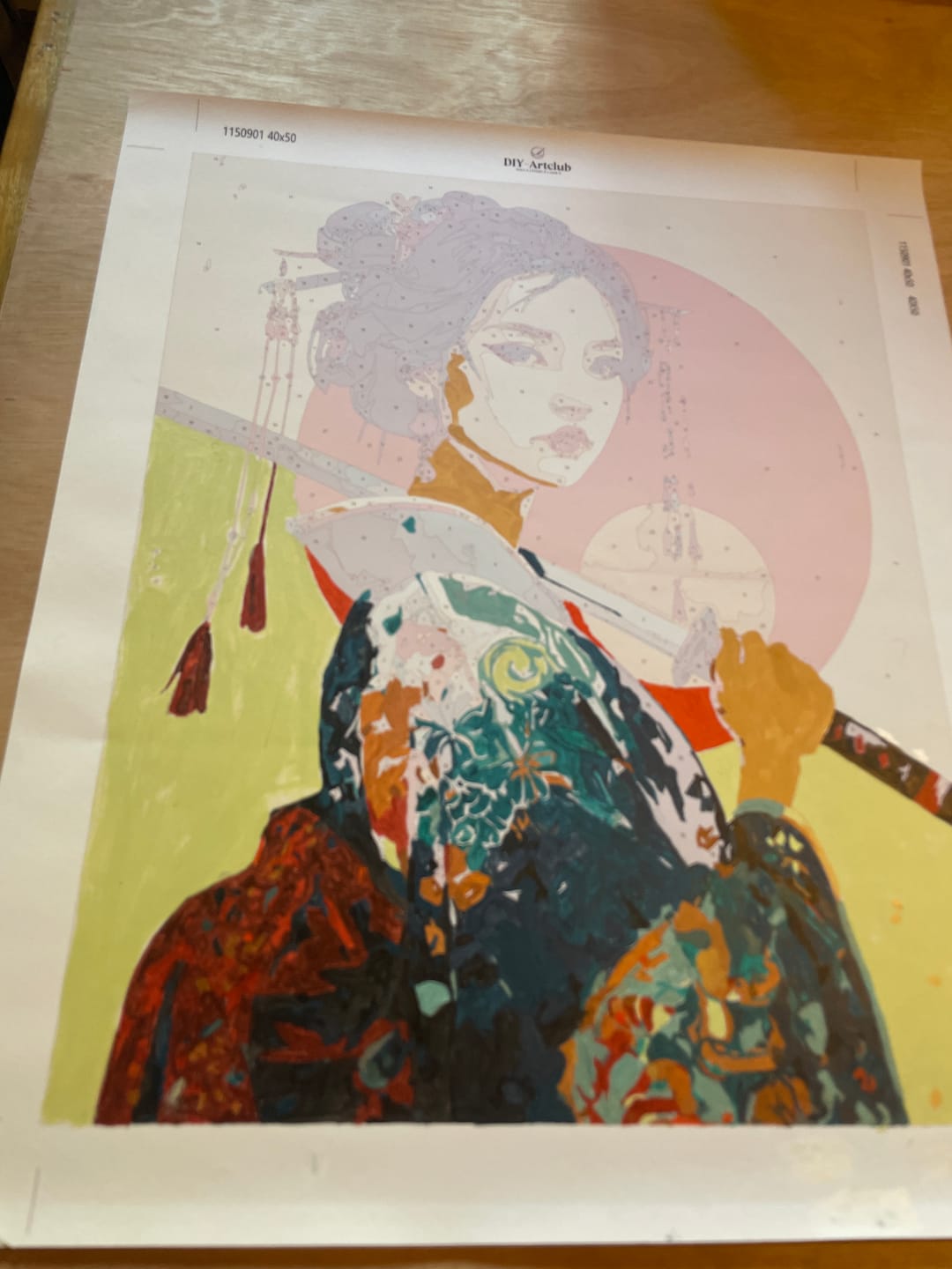 Customer photo review of A warrior woman | Paint by Number