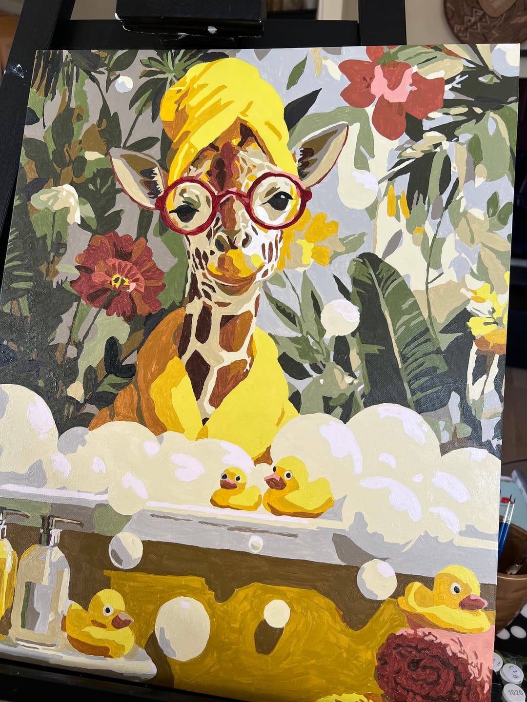 Customer photo review of Bubble bath day | Paint by Number