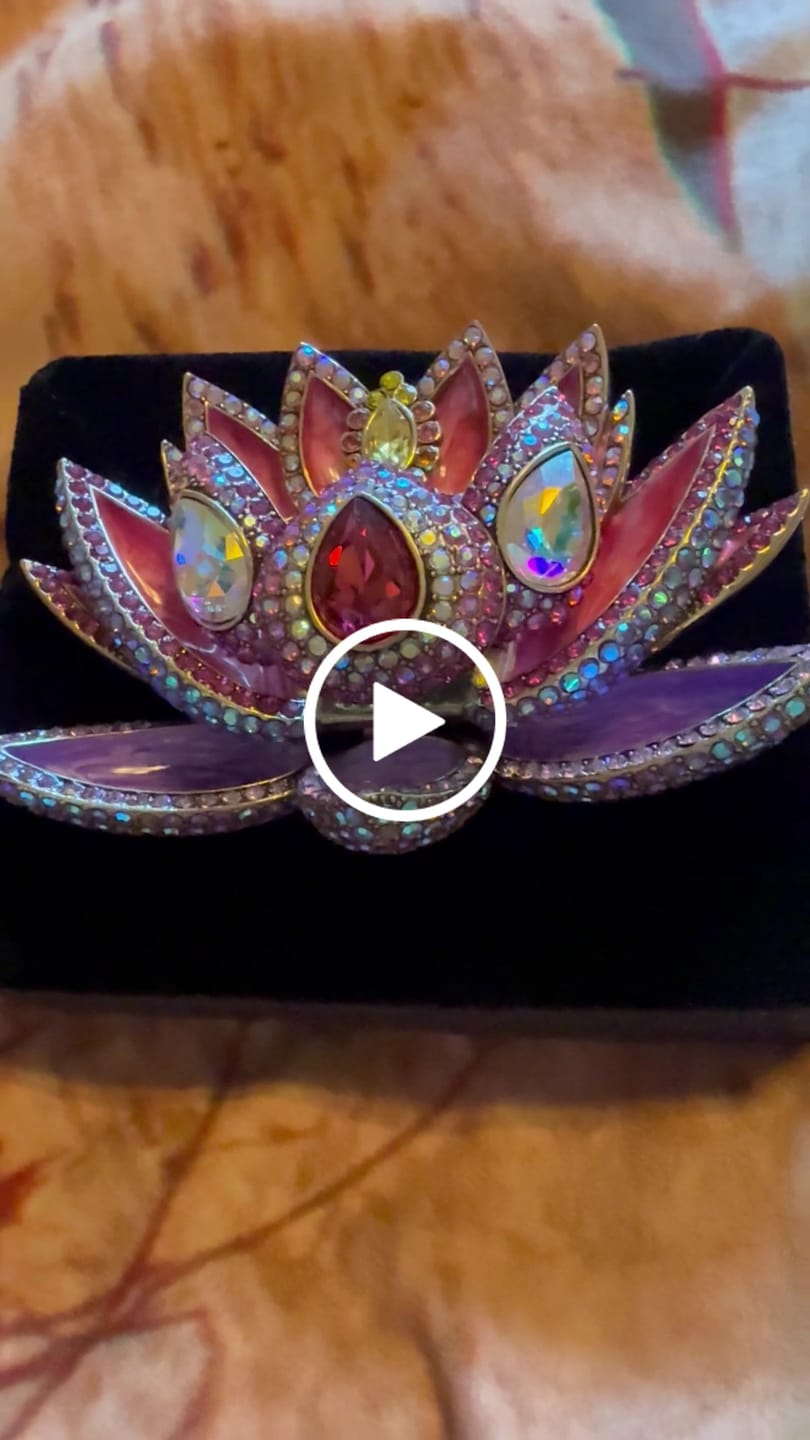 Customer video review of Heidi Daus® "Festival of Light" Crystal & Enamel Diwali Lotus Brooch