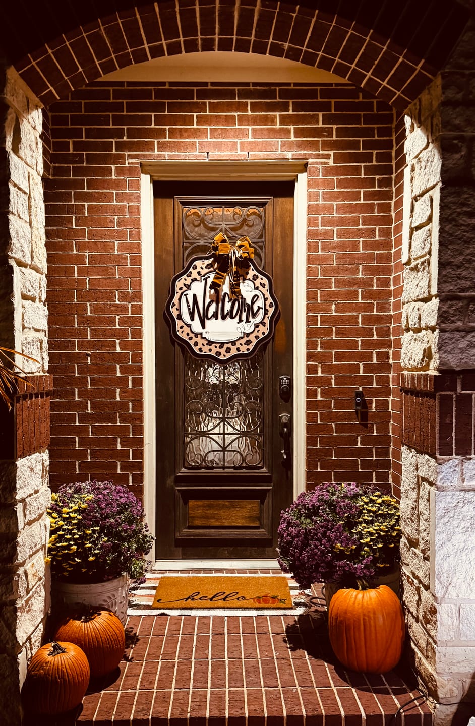 Customer photo review of Leopard Cheetah Welcome Door Hanger