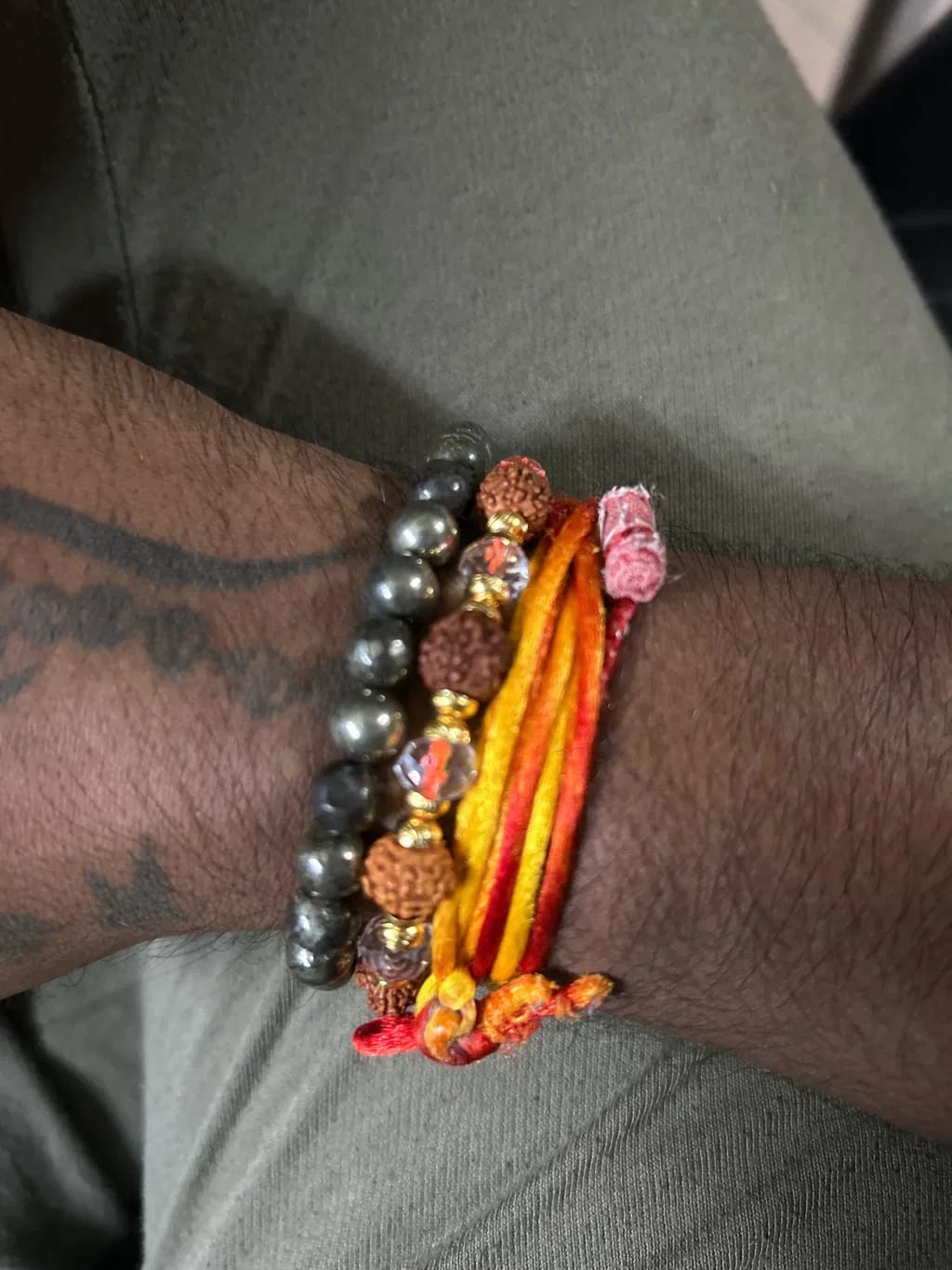 Customer photo review of Raw Pyrite Bracelet – For Confidence, Drive & Prosperity Intent
