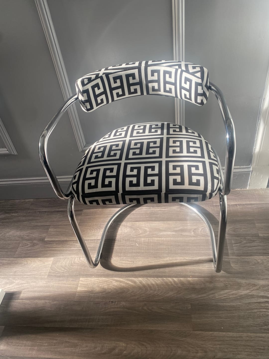 Customer photo review of Greek Key Print Fabric Sold by Metre