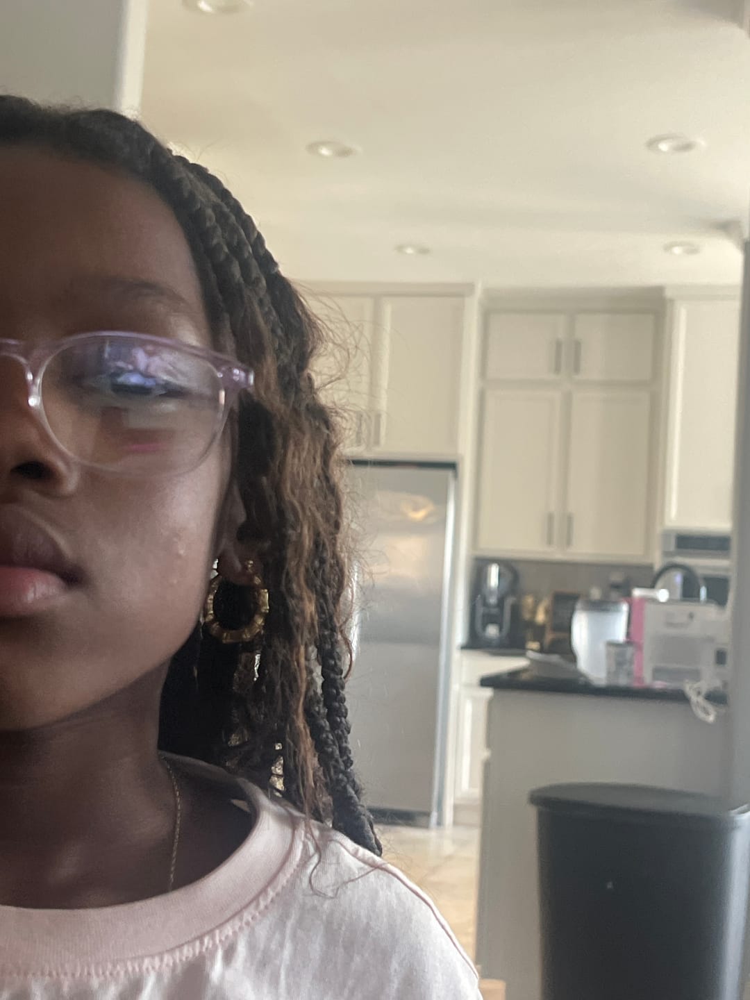 Customer photo review of Bamboo Hoop Earrings
