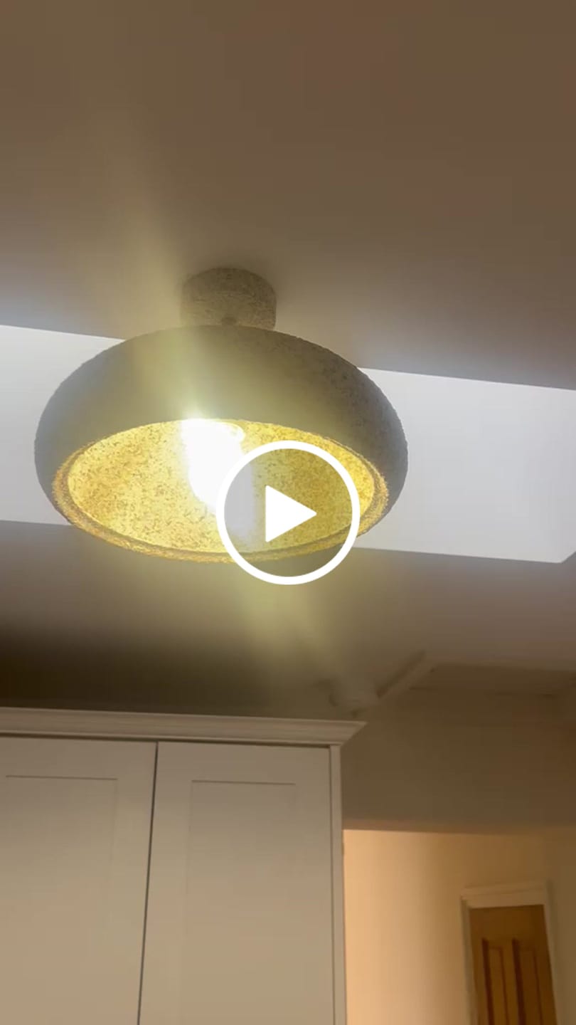 Customer video review of Nordic Stone Style Speckled Semi Flush Mount