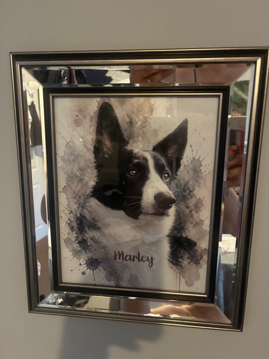 Customer photo review of Personalised Poster - Watercolour Realistic Portrait