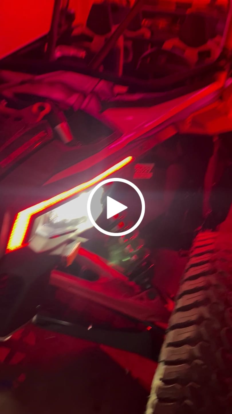 Customer video review of Can Am X3 RGBW Brow Lights