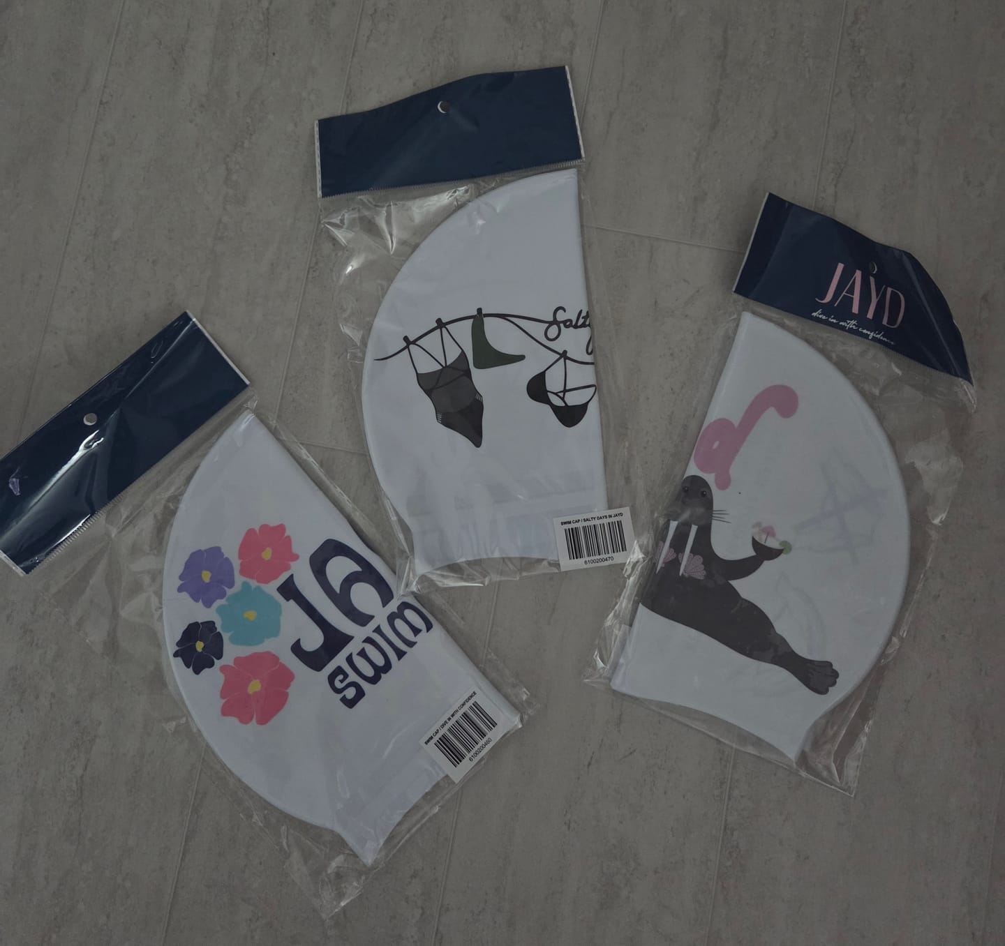 Customer photo review of JAYD Swim Cap - Shell Yeah