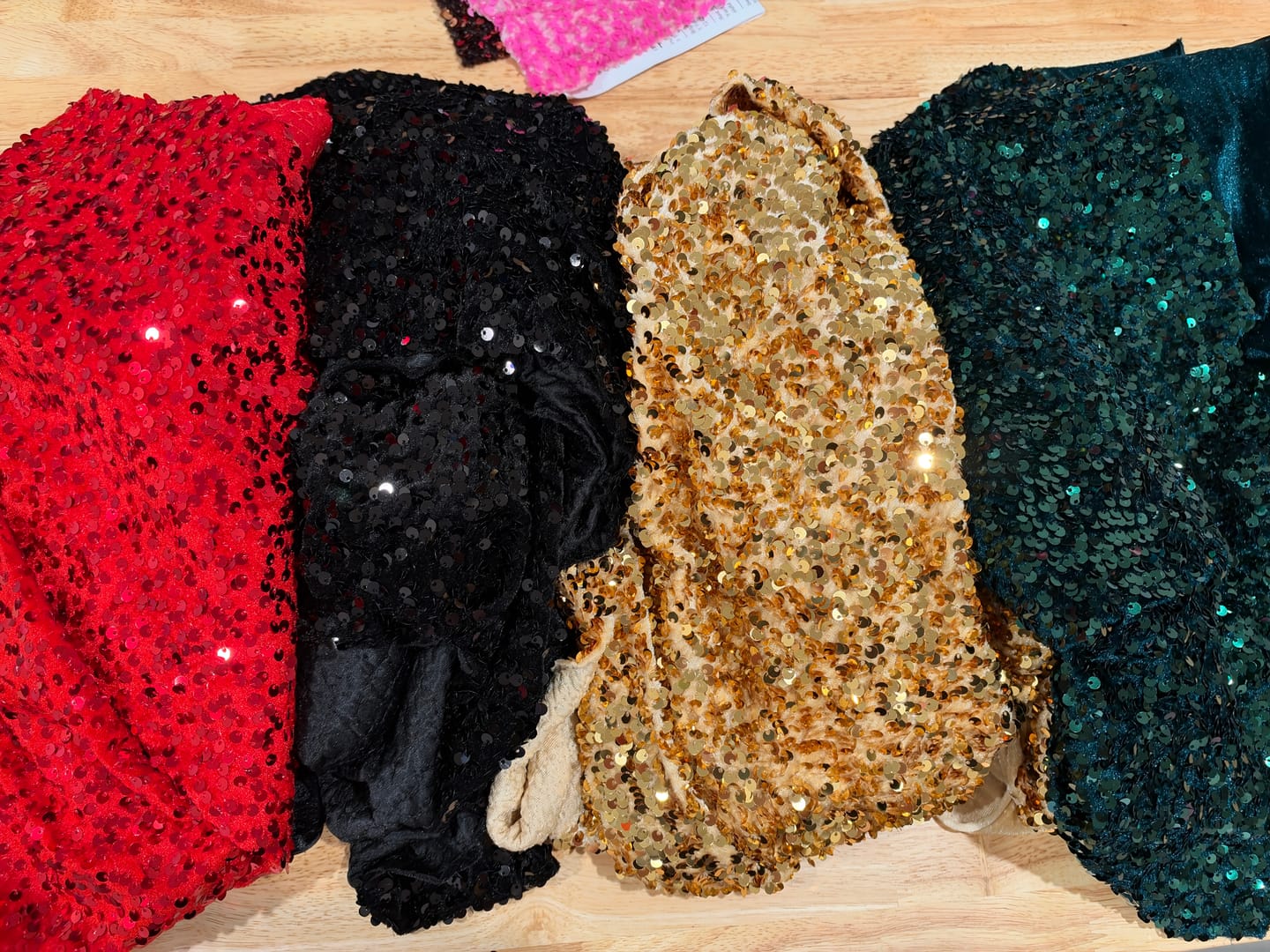 Customer photo review of Hunter Green Sequin On Velvet