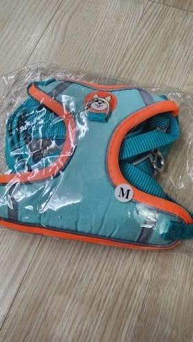 Customer photo review of Dogs Harness Vest Walking Traction Rope Reflective Straps Soft Mesh