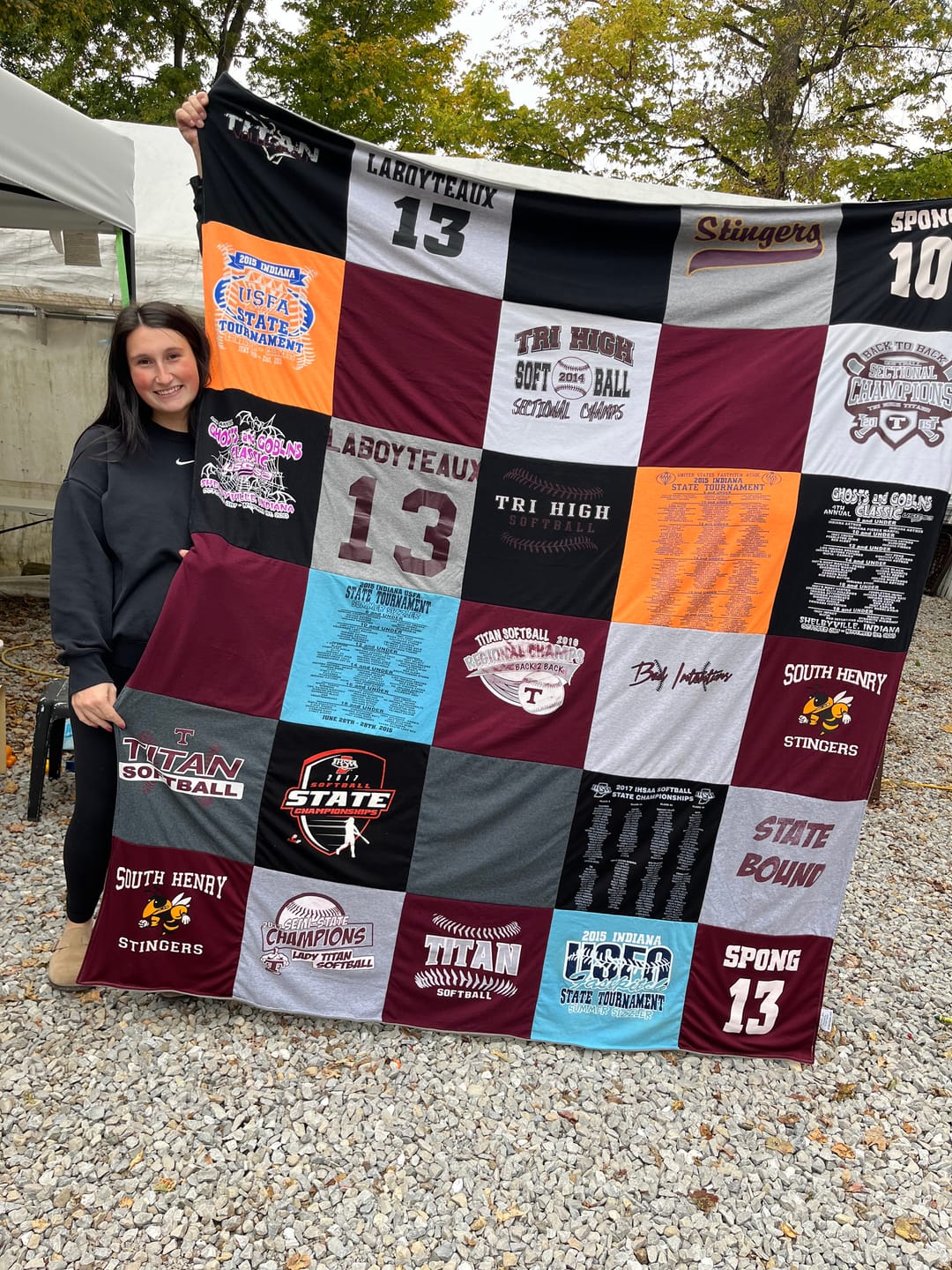 Customer photo review of Project Repat T-Shirt Quilt
