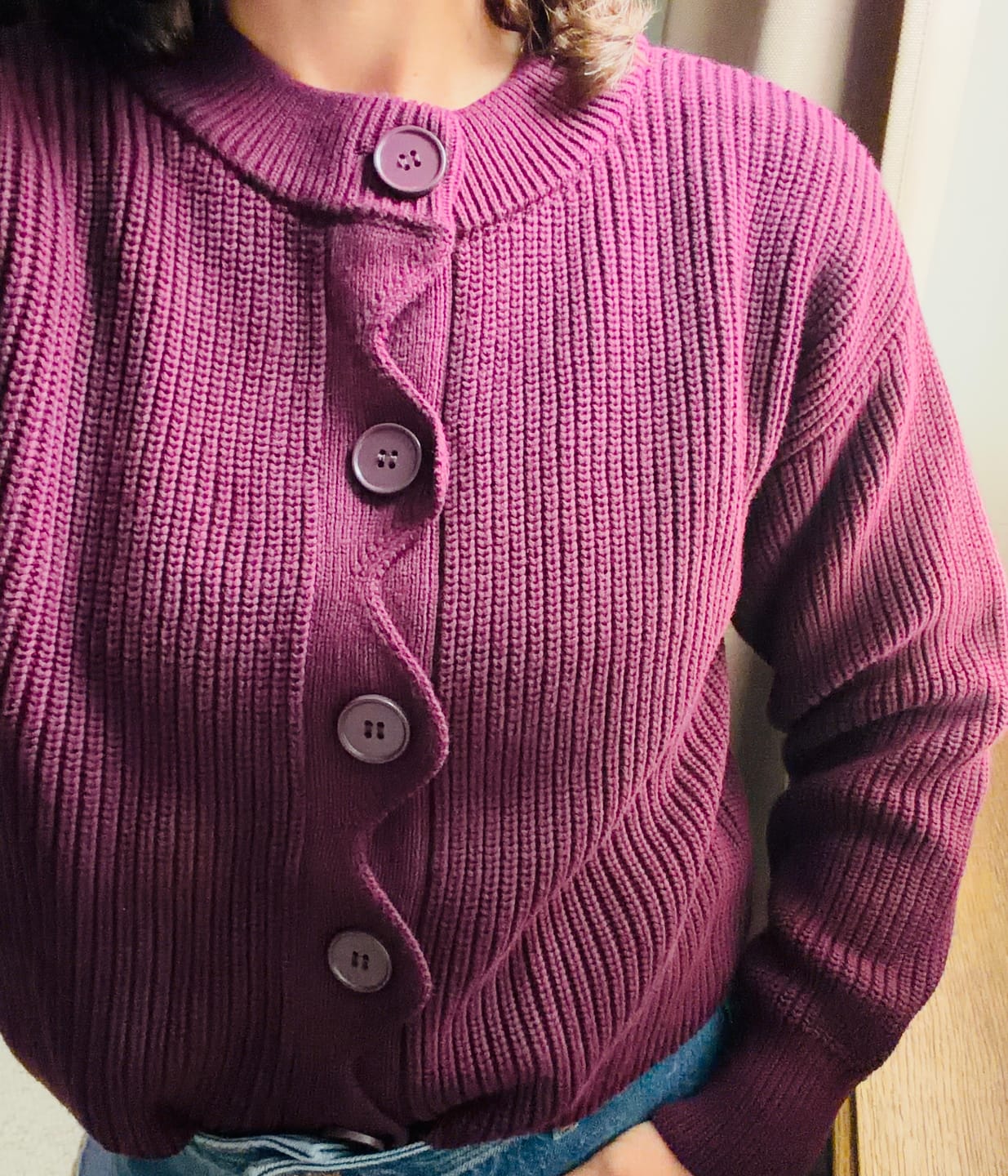 Customer photo review of Wellencardigan 100% Baumwolle