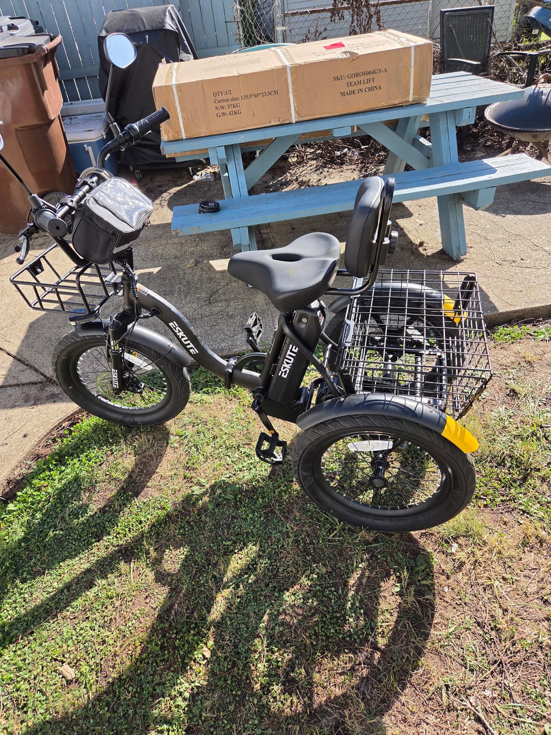 Customer photo review of Eskute® T300 Folding Electric Trike