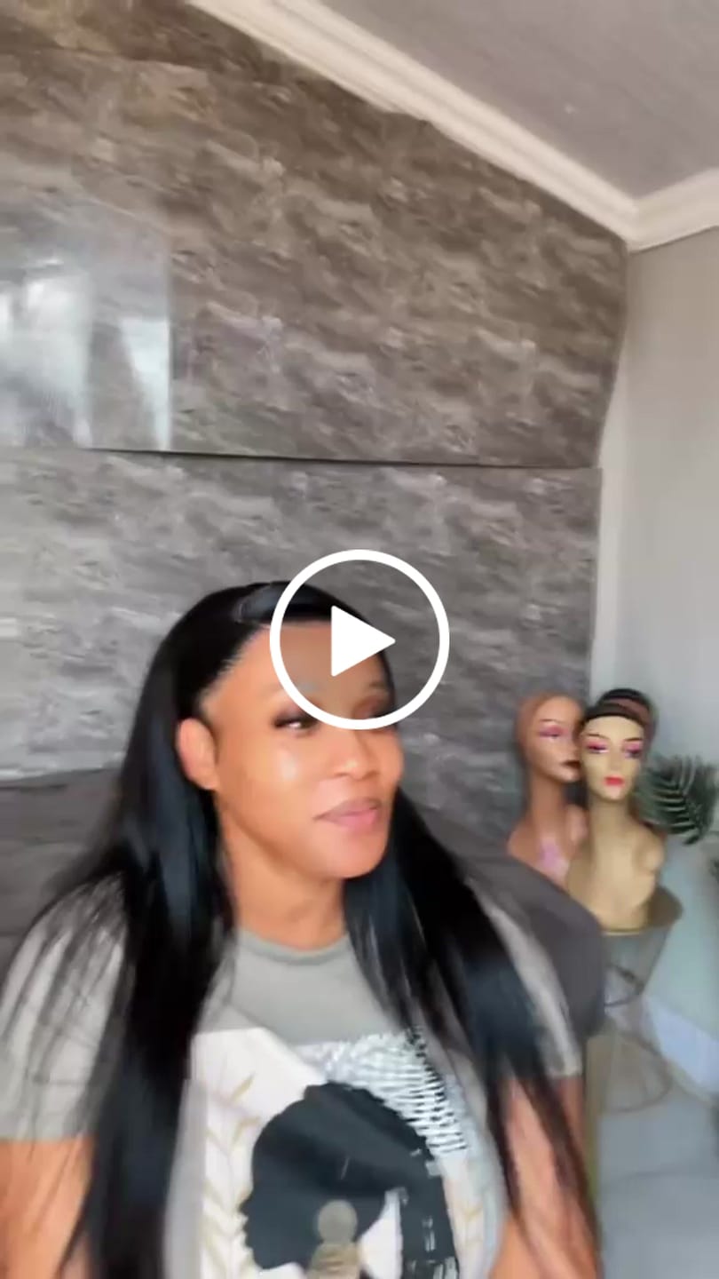 Customer video review of Drawstring Brazilian Pre Cut 13x4  Lace Wig Straight