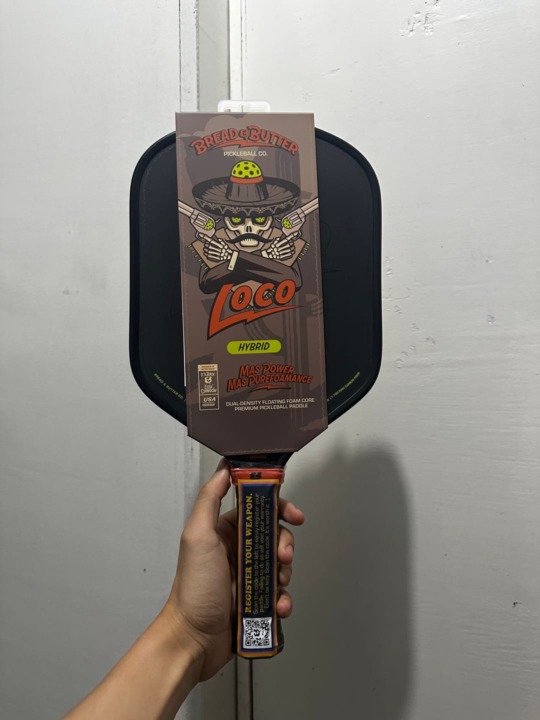 Customer photo review of The Loco 16mm Pickleball Paddle Hybrid