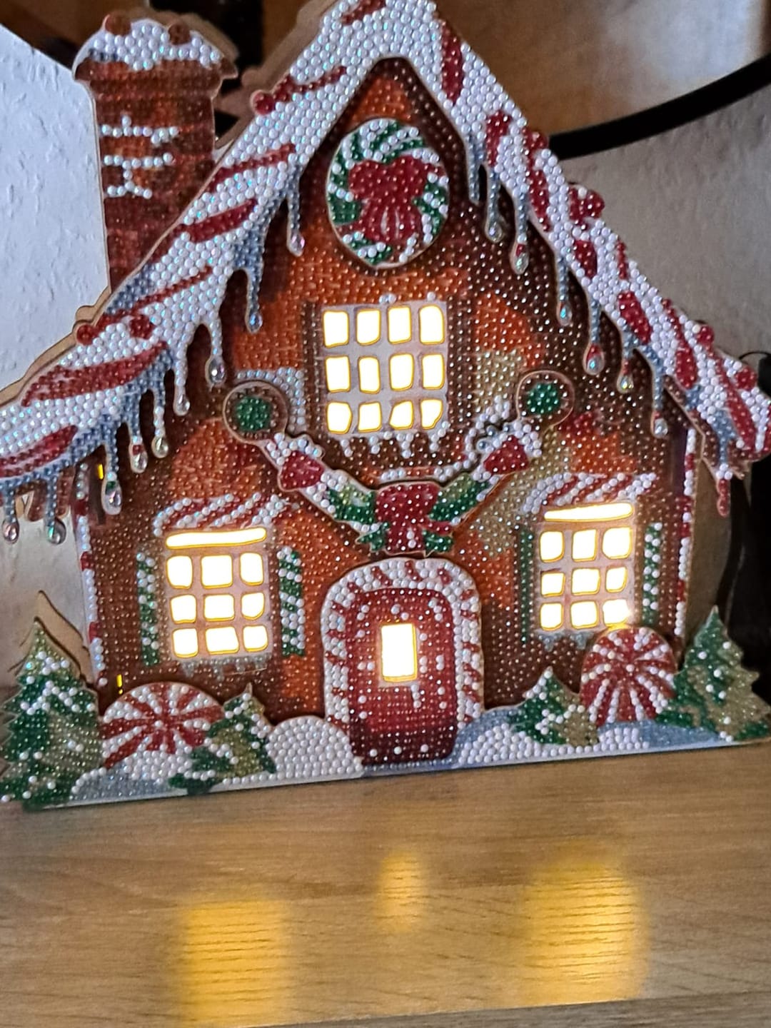 Customer photo review of Gingerbread House 3D Crystal Art Decoration Kit