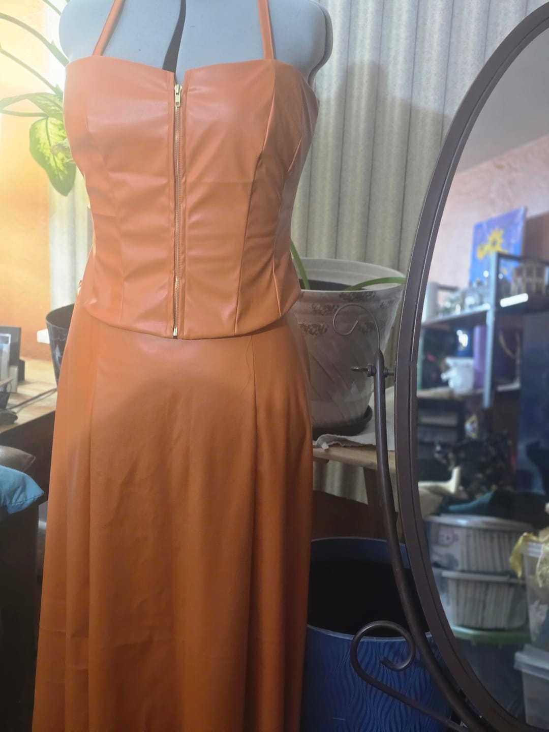Customer photo review of Stretch Faux Leather