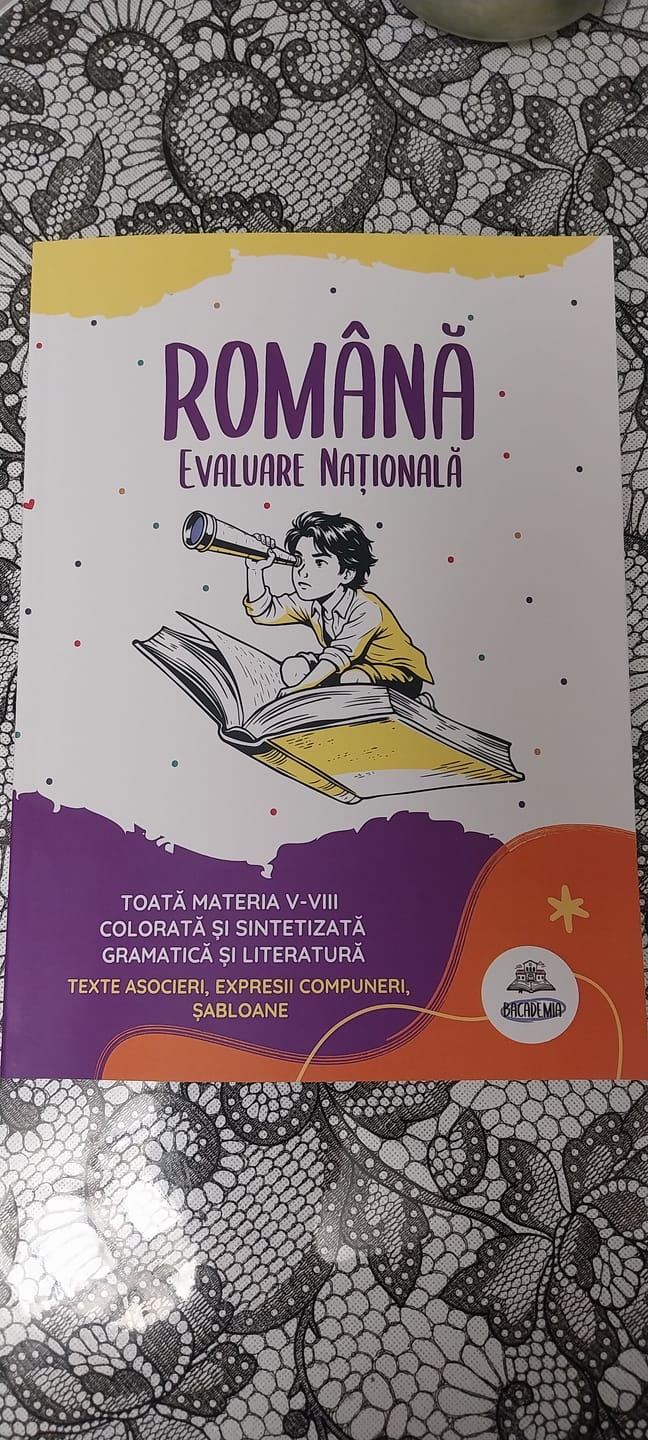 Customer photo review of Carte Română Evaluare Națională - Bacademia (Toată Materia V-VIII: Gramatică și Literatură)